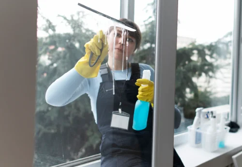 Nettoyage de vitres intérieures et extérieures à la Copechagnière